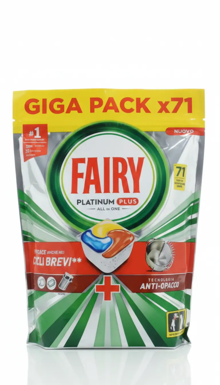 Fairy - Platinum Plus All In One Capsule Lavastoviglie – Tecnologia Anti-Opaco – 71 Caps