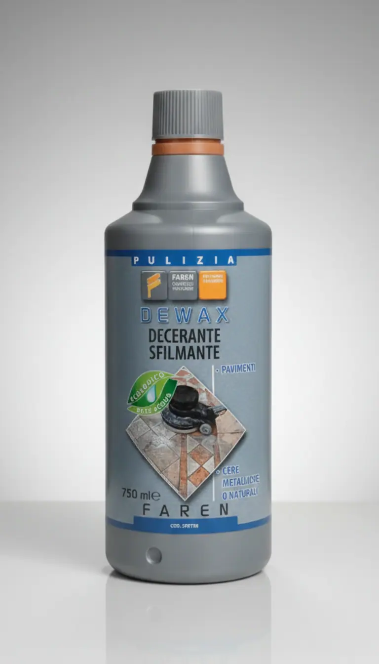 FAREN DEWAX Decerante Sfilmante Professionale 750ml | Rimuove Cere Naturali, Sintetiche e Metalliche | Formula Ecologica a Base Acqua per Marmo e Granito | Azione Rapida e Profumata