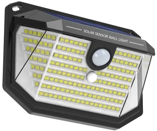 Faretto solare LED 1W 170Lm luce fredda con sensore PIR e crepuscolare