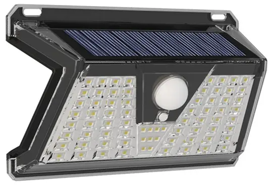 Faretto solare LED 3W 170Lm luce fredda con sensore PIR e crepuscolare