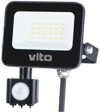 Faro LED da esterno con sensore PIR 10W 1000lm luce fredda 6000K