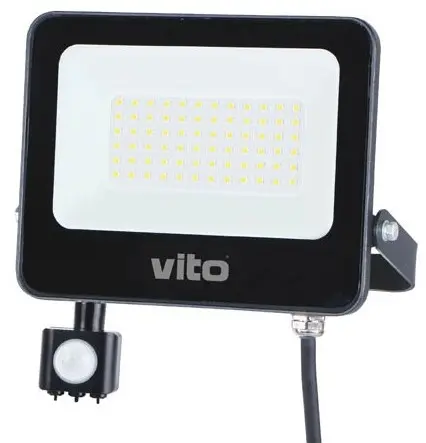 Faro LED da esterno con sensore PIR 50W 5000lm luce fredda 6000K