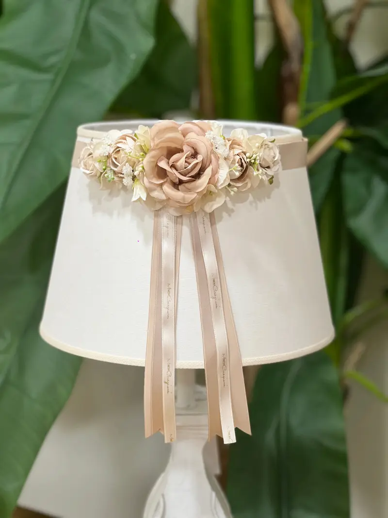 Fascetta per Paralume Emma in Tessuto con Fiori – Mata Creazioni