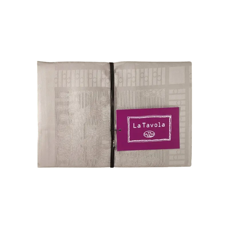 Fazzini Tovaglia 180x280Cm in Cotone Aubergine