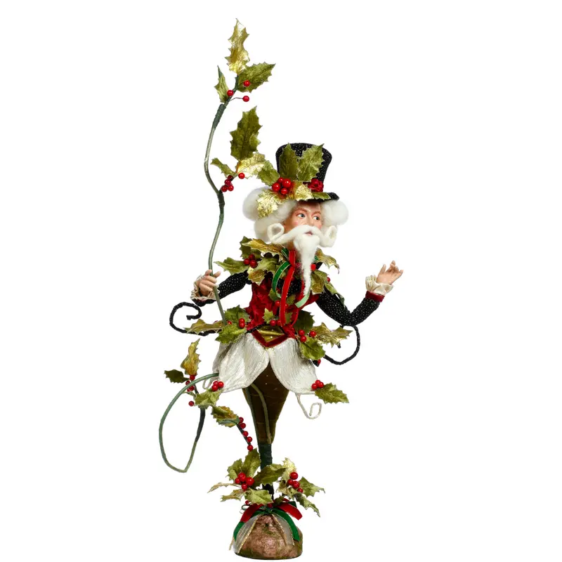 Figura Natalizia Monsieur Holly Verde e Rosso Edizione Limitata – Goodwill by Mark Roberts, 70cm