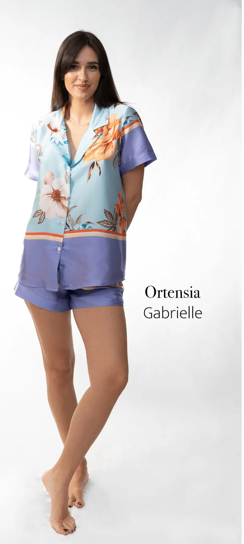 Filo D'Angelo Pigiama Corto Donna Raso Ortensia Gabrielle