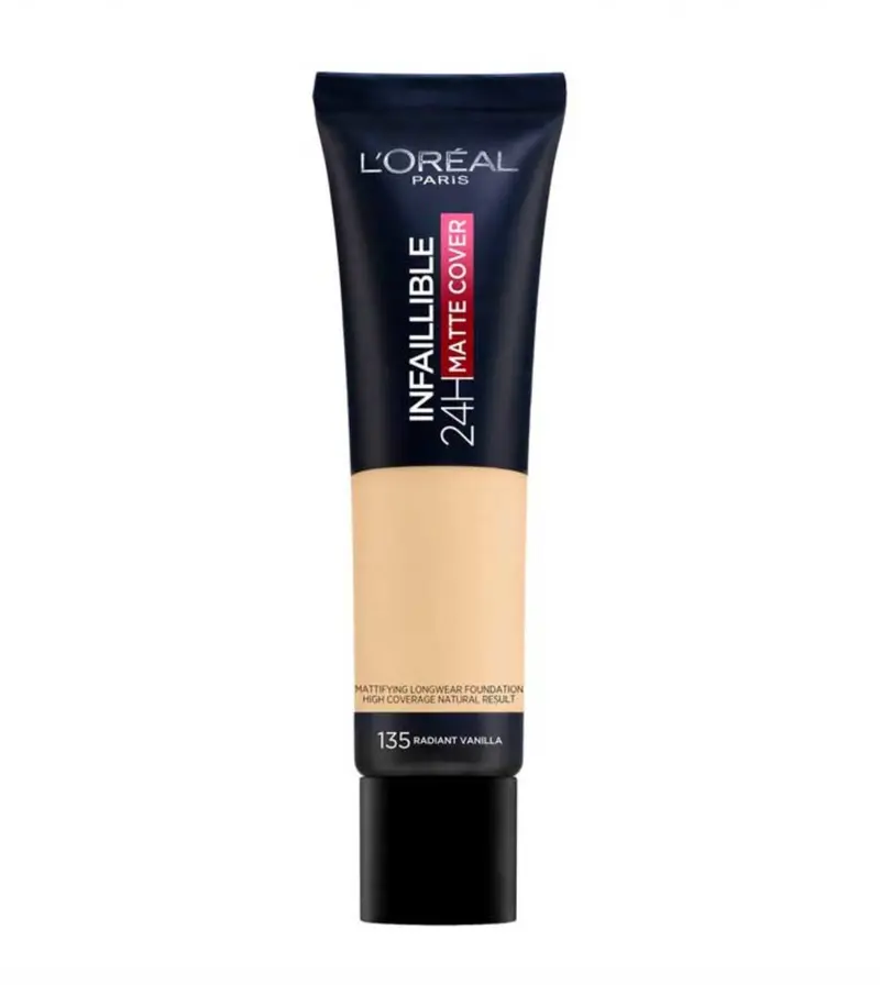 Fondotinta L'Oréal Infaillible 32H Matte Cover Lunga Durata - Niacinamide e Copertura Totale 135