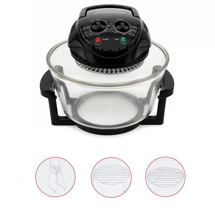 Forno a microonde multifunzione da 20 litri di grande capacità con vetro e friggitrice ad aria., 3pcs /Set EU Plug, 8pcs /Set EU Plug