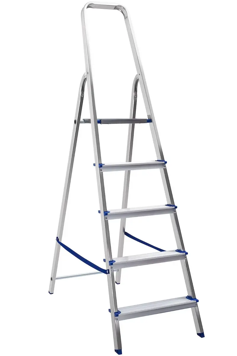 Framar Europiuma Scala in Alluminio 5 Gradini Leggera – Portata Max 150 kg Sicurezza EN 131 e TUV SUD