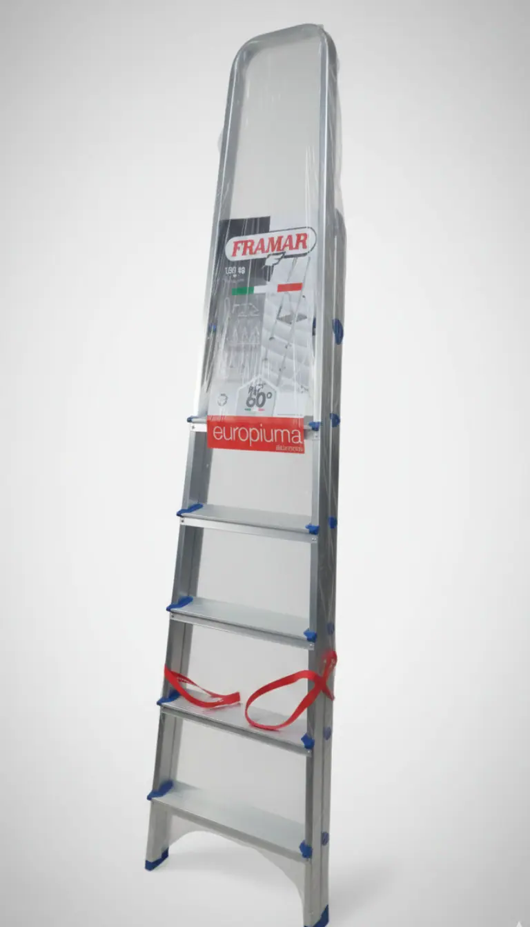 Framar Europiuma Scala in Alluminio 6 Gradini | Portata 150kg | Altezza Lavoro 347cm | Certificata EN 131 e TUV SUD | Made in Italy