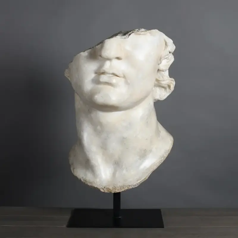 FRAMMENTO DI APOLLO BIANCO MUSEO METROPOLITAN NEW YORK GRANDE