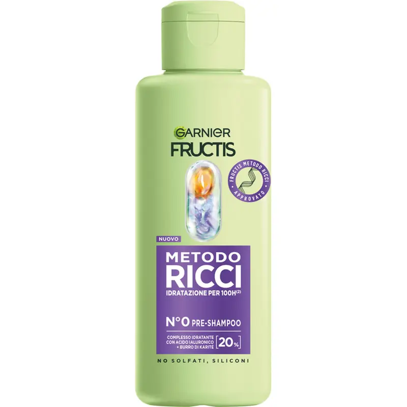 Fructis Metodo Ricci N°0 Pre-Shampoo Purificante 200 ml | Con Acido Ialuronico e Burro di Karité | Senza Siliconi e Solfati