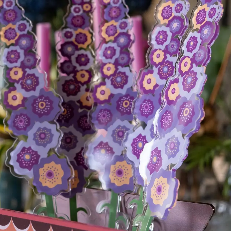 Funny Flower Lillà in plexiglas