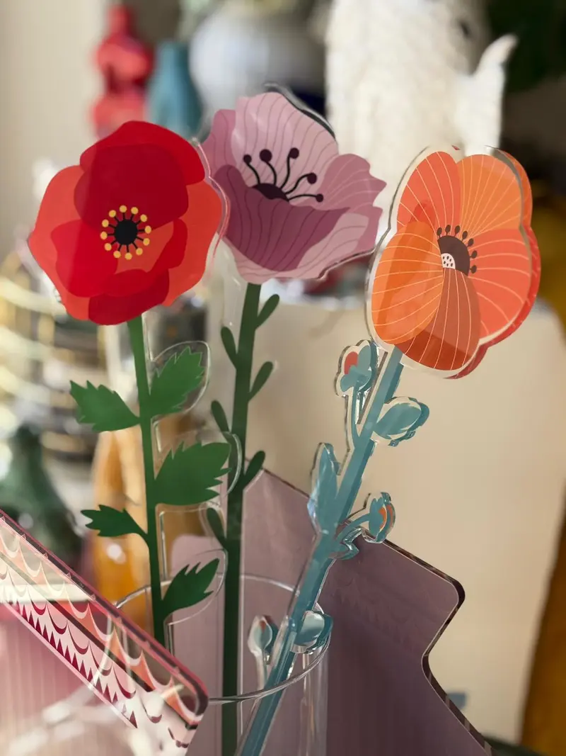 Funny Flower Papavero in plexiglass