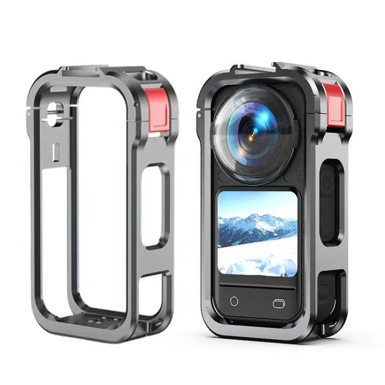 Gabbia di protezione in metallo con sgancio rapido magnetico per fotocamera