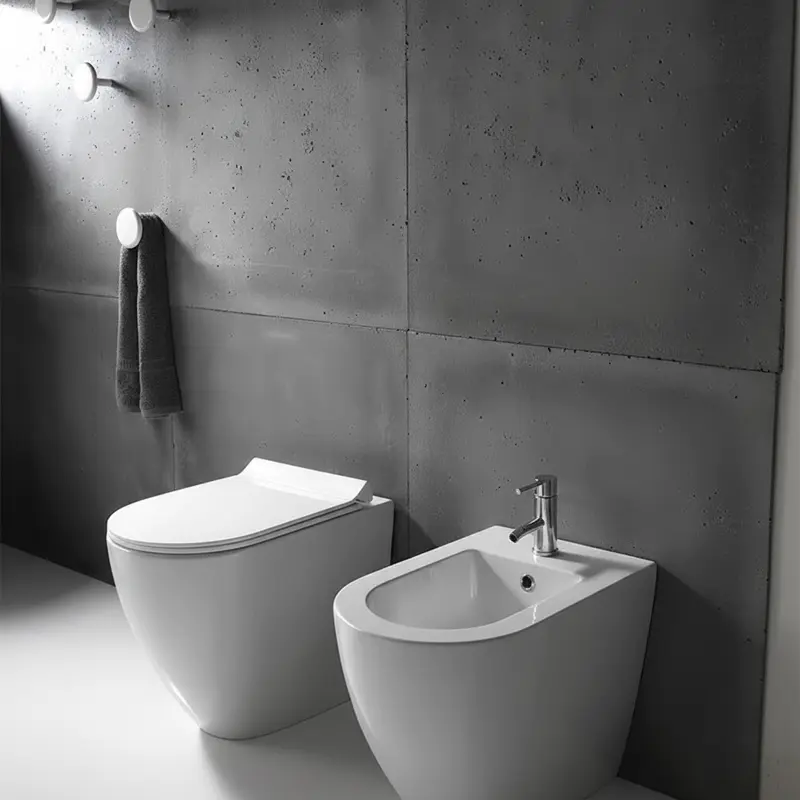 Galassia Dream wc a terra e bidet copriwater slim soft-close 7309 + 7311 + 7314