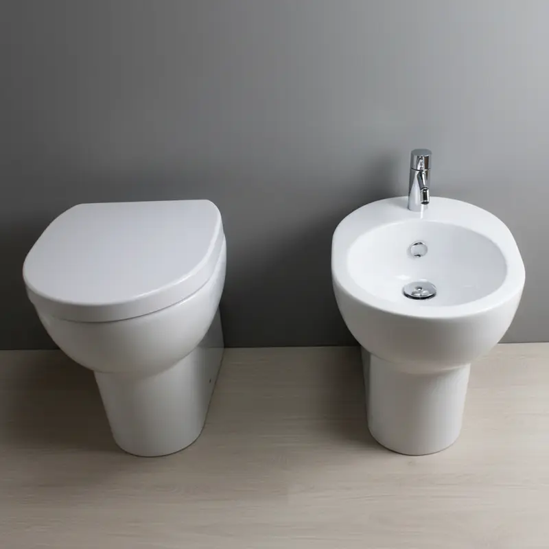 Galassia M2 wc a terra, bidet e copriwater avvolgente 5247 + 5248 + 5228