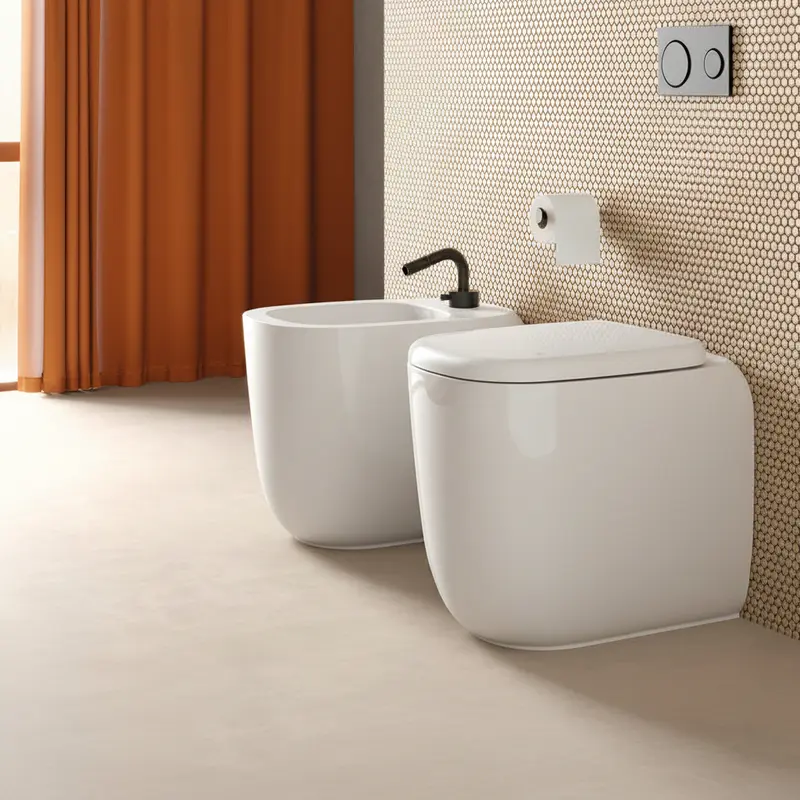 Galassia Susi wc a terra senza brida e bidet 7811 + 7812