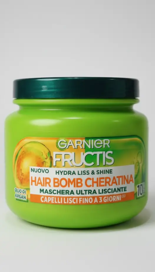 Garnier Fructis Maschera Hair Bomb Cheratina | Ultra Lisciante | Con Olio di Argan | Capelli Lisci Fino a 3 Giorni