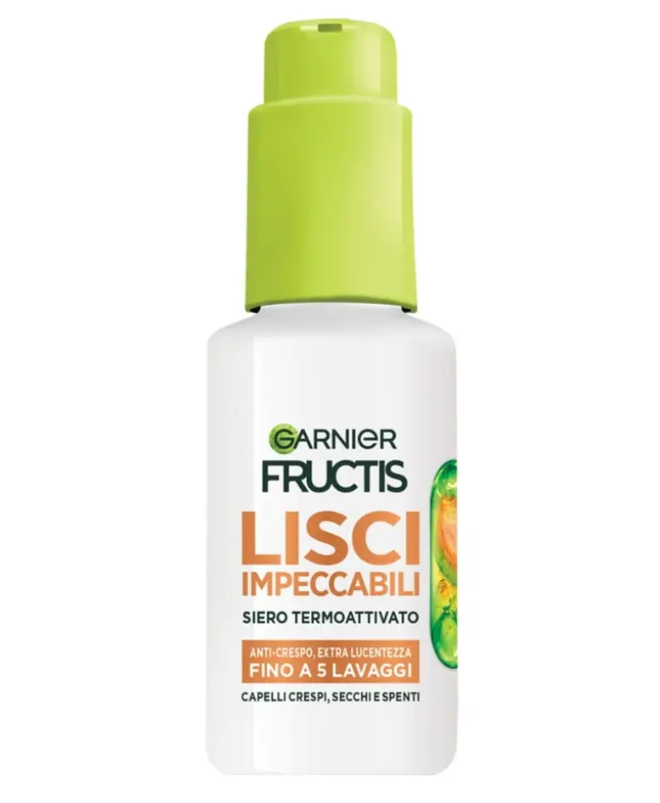 Garnier Fructis Siero Termoattivato Lisci Impeccabili 50ml – Termoprotettore 230°C con Tecnologia Alpha Silane – Effetto Liscio 10 Giorni