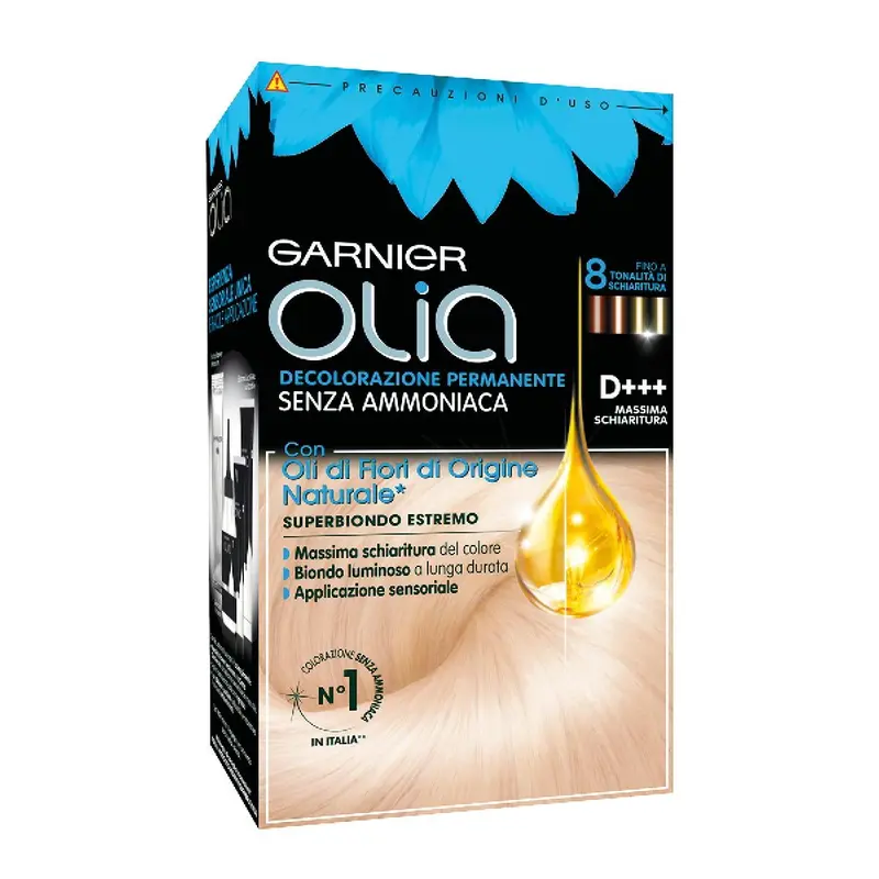 Garnier Olia Decolorazione Permanente Superbiondo Estremo Senza Ammoniaca - Fino a 8 Tonalità di Schiaritura
