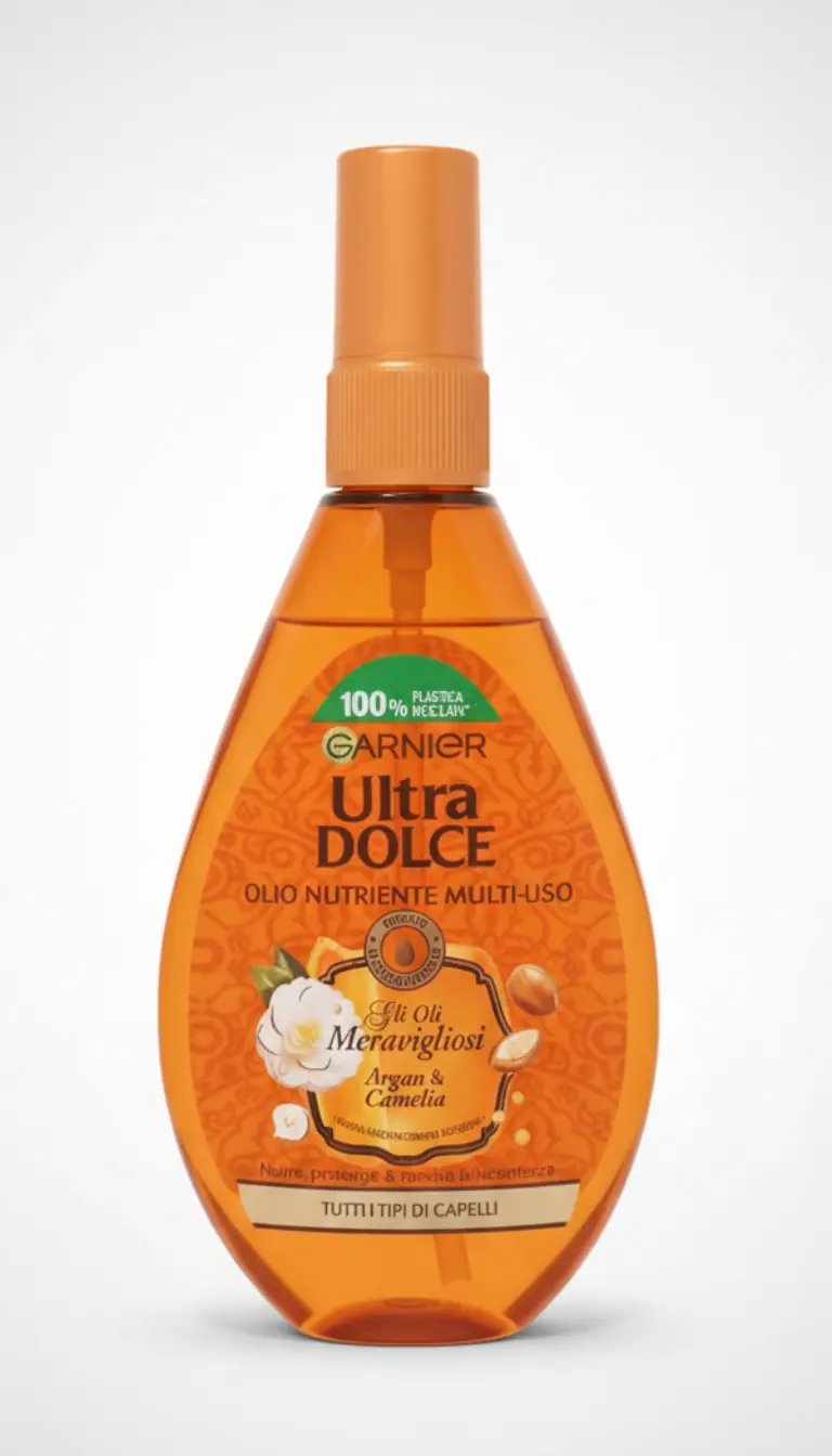 Garnier Ultra Dolce Olio Nutriente Multi-Uso Meraviglioso – 150ml – Argan & Camelia – Nutre e Ravviva la Lucentezza – Senza Risciacquo