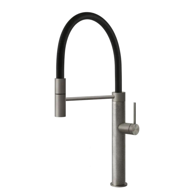 Gessi 316 Cesello rubinetto cucina semi professionale con doccetta estraibile mono getto 60014