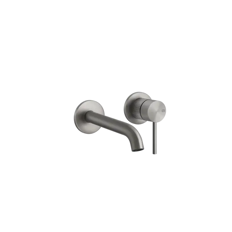 Gessi 316 Cesello rubinetto lavabo a parete bocca lunga 21cm 54486 + 54198