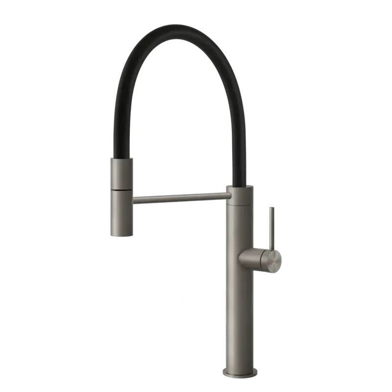 Gessi 316 Flessa rubinetto cucina semi professionale con doccetta estraibile mono getto 60010