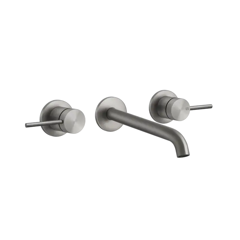 Gessi 316 Flessa rubinetto lavabo a parete 3 fori bocca lunga 54094 + 45089