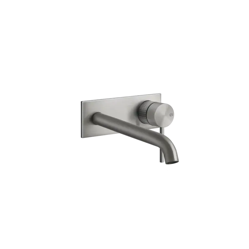 Gessi 316 Meccanica rubinetto lavabo a parete bocca lunga 54290 + 54198