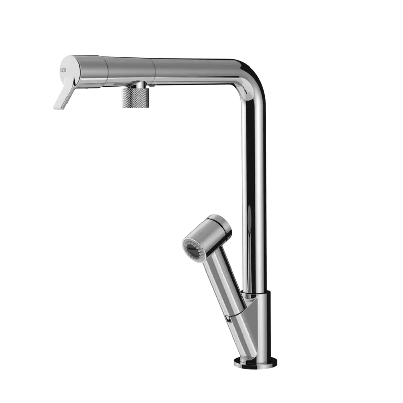 Gessi Fisso rubinetto cucina con canna girevole e doccetta estraibile 60640