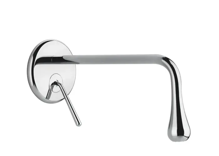 Gessi Goccia rubinetto lavabo a parete bocca lunga 33686 + 33687
