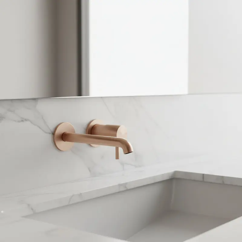 Gessi Habito rubinetto lavabo a parete 70088 + 54198