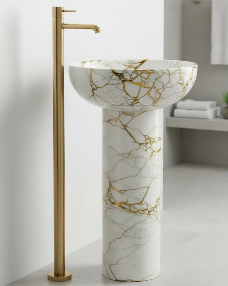 Gessi Habito rubinetto lavabo da terra 70095 + 46189