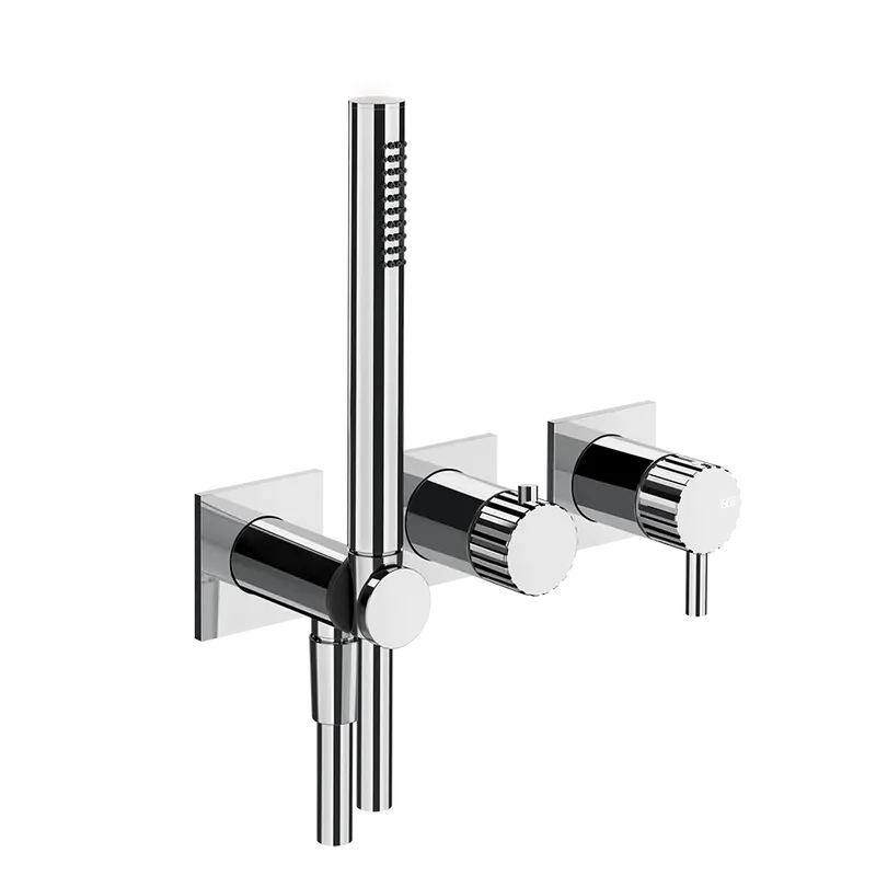 Gessi Incastri rubinetto doccia con deviatore 2 vie e doccetta 75036 + 54139