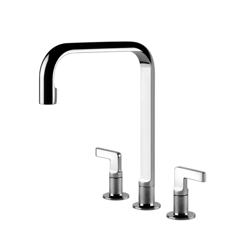 Gessi Inciso rubinetto cucina 3 fori con canna girevole 58701