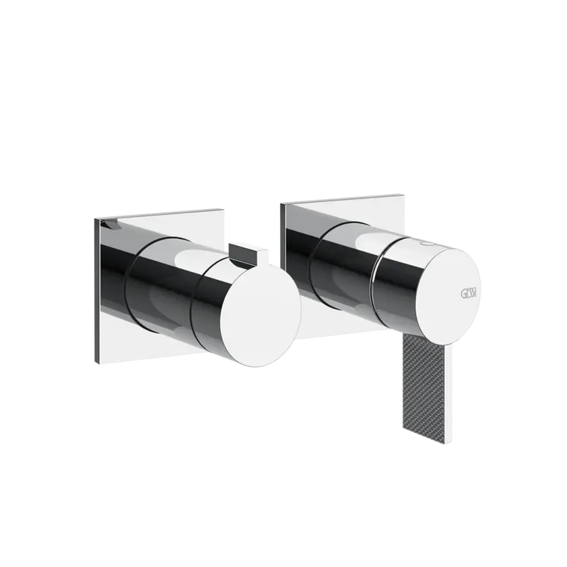 Gessi Inverso Diamantato miscelatore doccia a parete con deviatore 2 vie 73638 + 54073