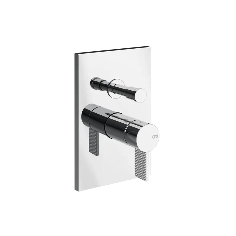 Gessi Inverso Diamantato miscelatore doccia a parete con deviatore 2 vie 73679 + 44673