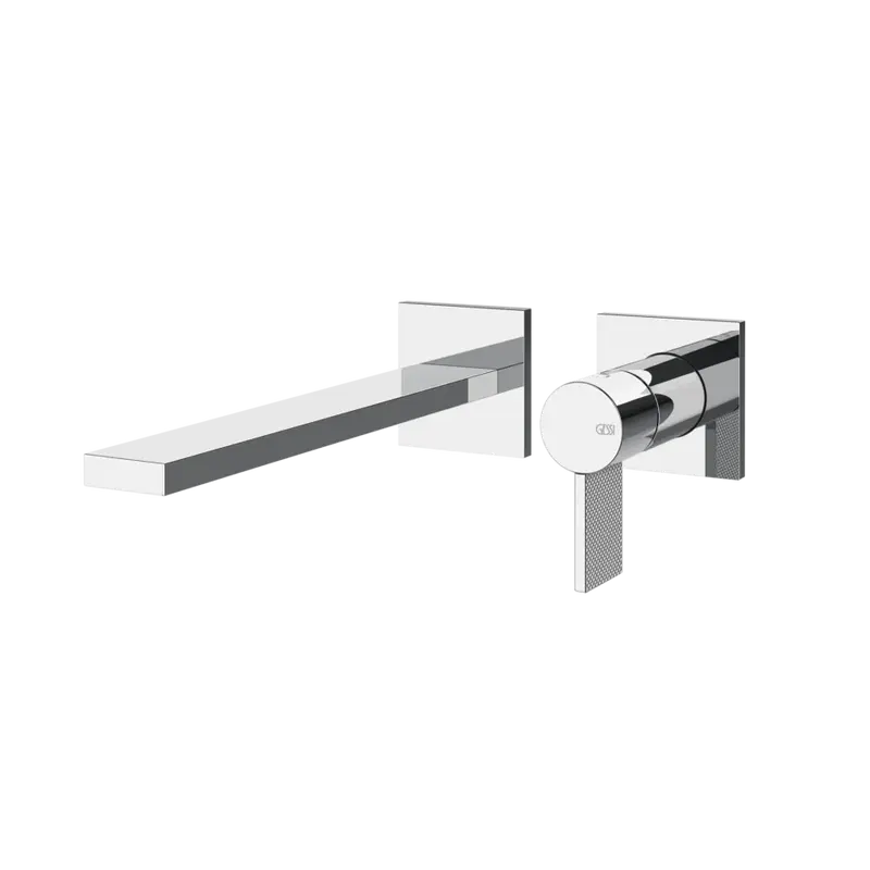 Gessi Inverso Diamantato rubinetto lavabo a parete 73688 + 63397