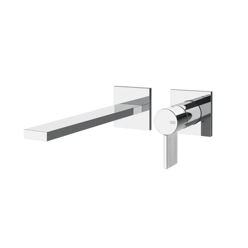 Gessi Inverso Rigato rubinetto lavabo a parete 73588 + 63397