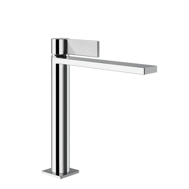 Gessi Inverso Rigato rubinetto lavabo medio con piletta click clack 73555