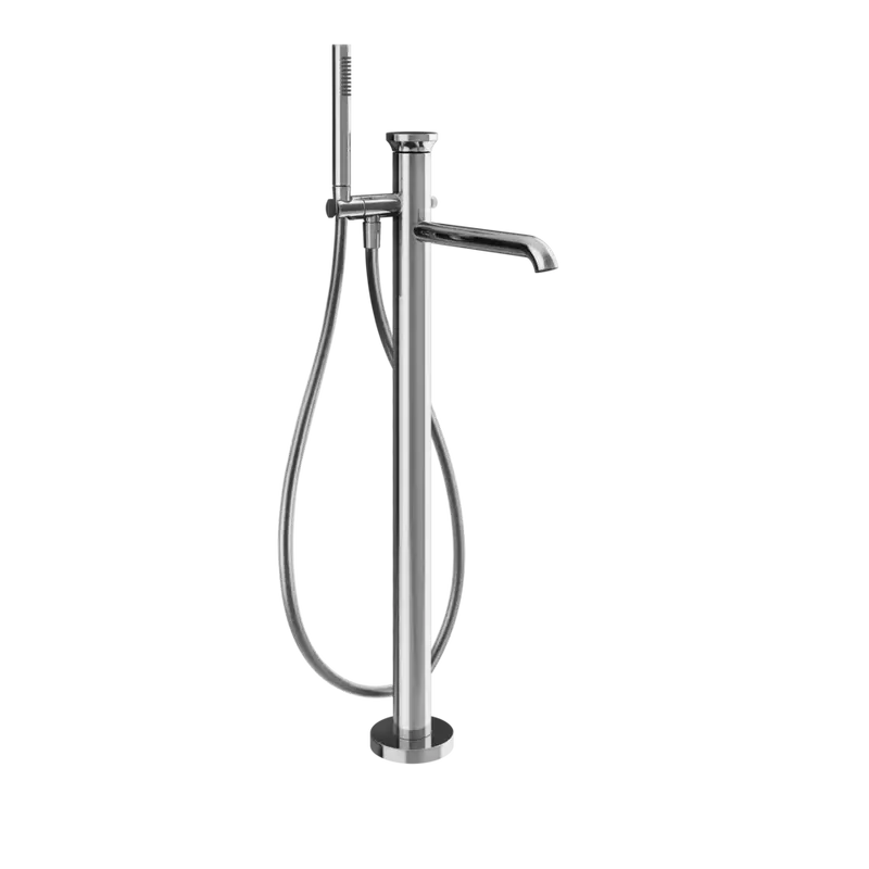 Gessi Origini rubinetto vasca da bagno a terra con doccetta 66028 + 46189
