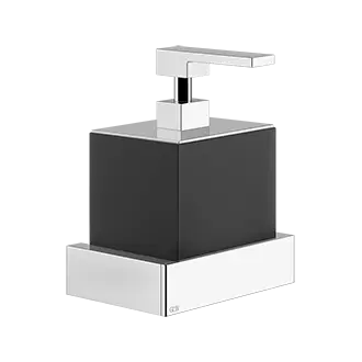 Gessi Rettangolo dispenser sapone nero in Pietra sinterizzata 20814