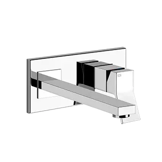 Gessi Rettangolo K rubinetto lavabo a parete 53090 + 44697