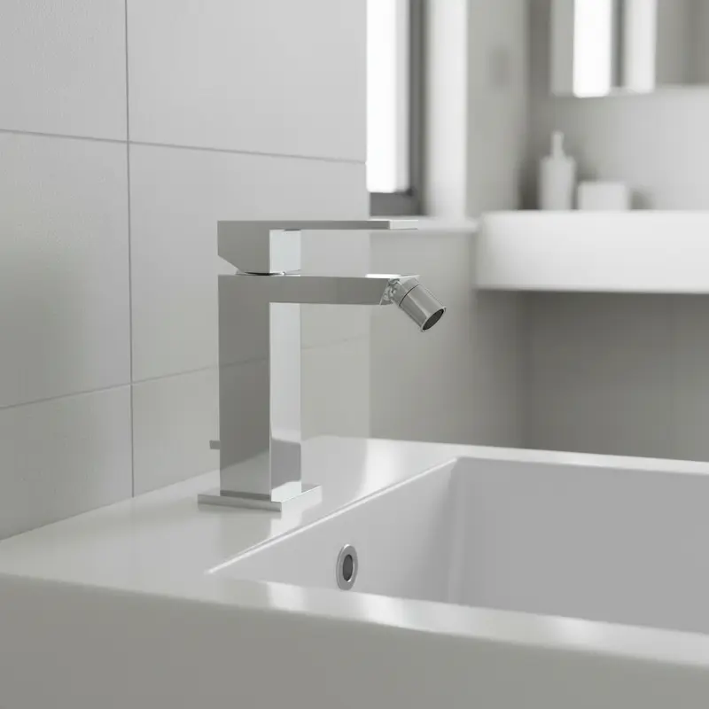 Gessi Rettangolo rubinetto bidet con scarico 20007-031