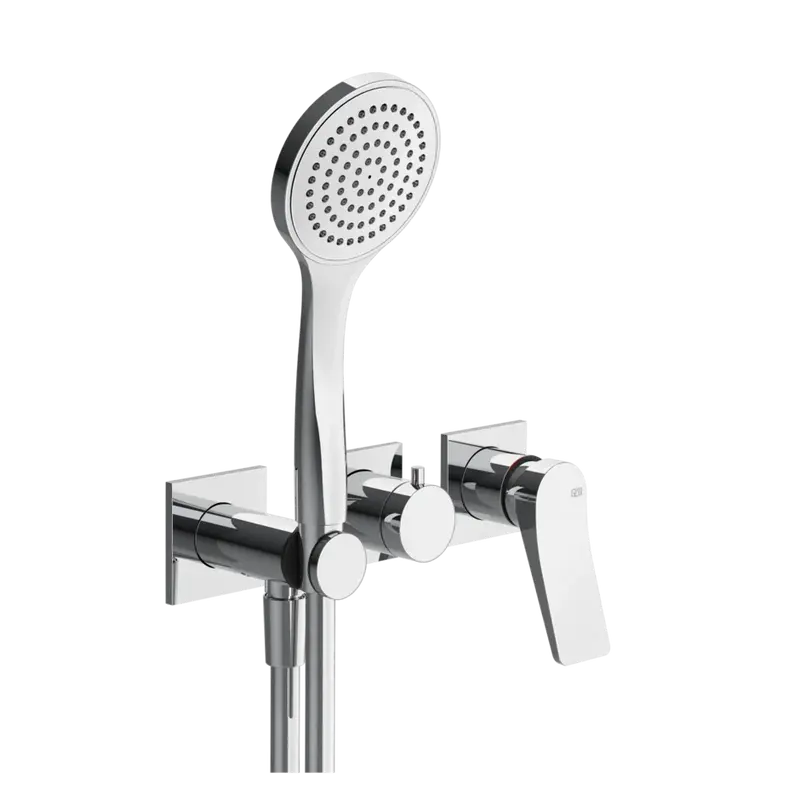 Gessi Rilievo rubinetto doccia con deviatore e doccetta 59036 + 54139