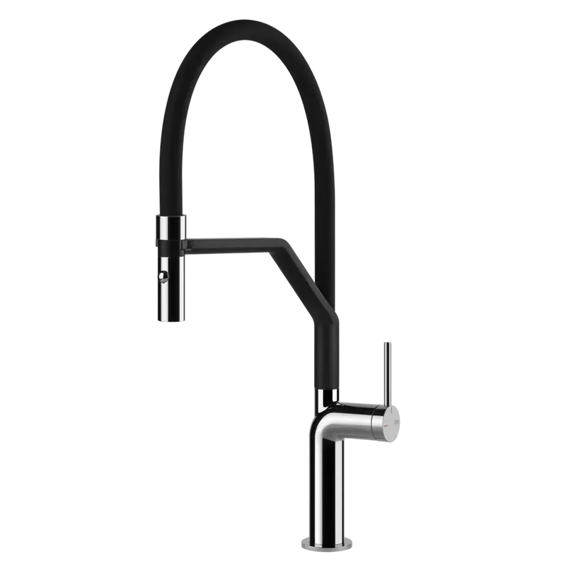 Gessi Stelo rubinetto cucina semi professionale con e doccetta estraibile doppio getto 60315