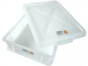GigantPlast Service Cassetta Porta Impasto Pizza 60x40x10 cm Polietilene – Contenitore Professionale Lievitazione con Coperchio