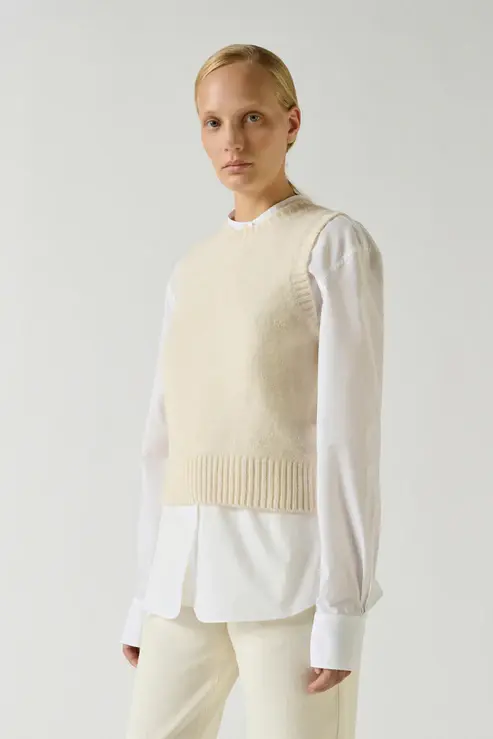 Gilet in alpaca e lana